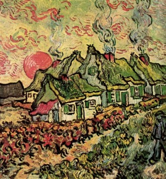 Casas rurales Reminiscencia del Norte Vincent van Gogh Pinturas al óleo